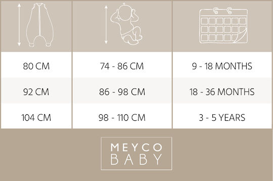 Meyco Χειμερινός Υπνόσακος με Πόδια 2.5 tog Εκρού