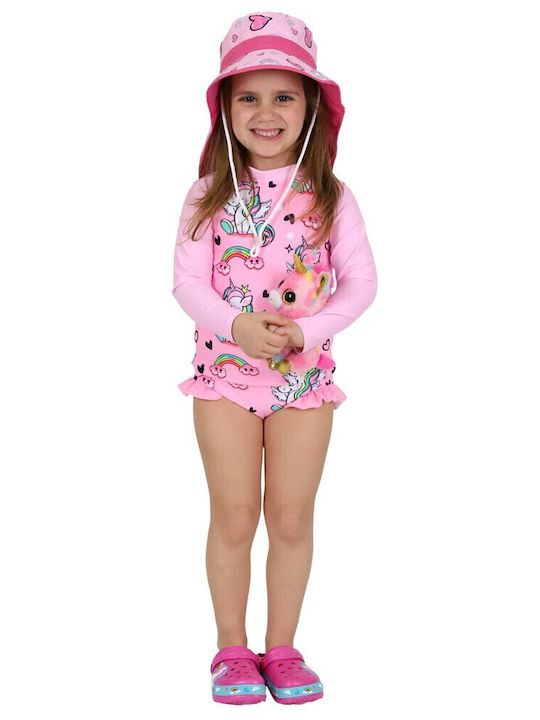 Kids' Hat Fabric Sunscreen Fuchsia