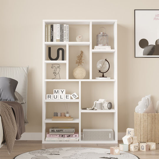 Bücherregal Boteca Weiß / Weiß 75cm / 75x22cm / 22x123,6cm / 123,6cm
