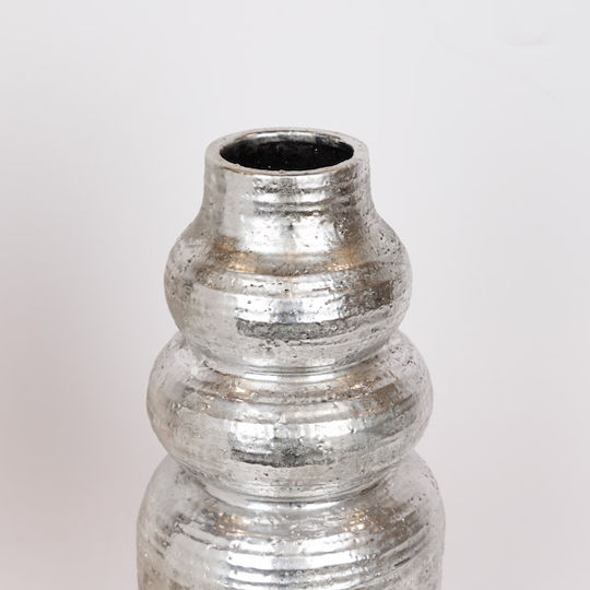 Βάζο Πήλινο Ασημί Φ18xΥ36cm Βάζο Πήλινο Ασημί Φ18xΥ36cm