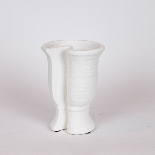Σετ Βάζα Κεραμικά Μπεζ Φ15xΥ21cm 2τμχ