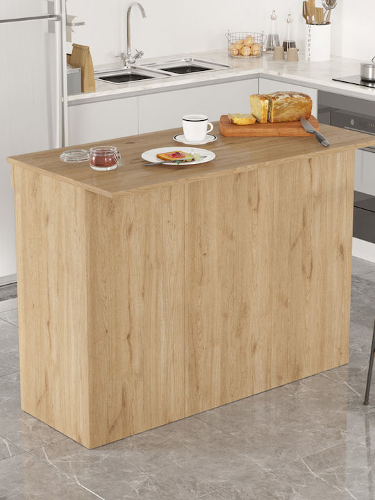 Kogile Table Kitchen Wooden Natural Shade 120x60x88.2cm