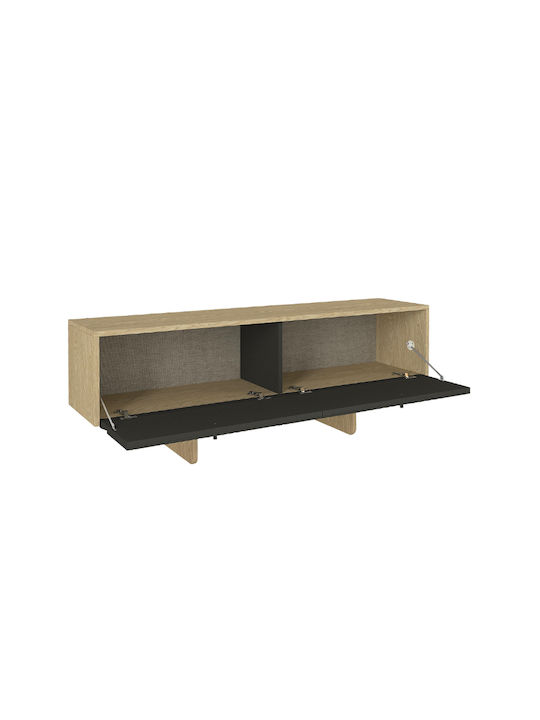 Σύνθετο Σαλονιού Lava Rota Oak - Ανθρακί Μ150xΒ35xΥ51.3εκ.