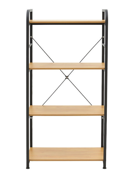 Pakketo Depo Floor Bathroom Shelf Metallic 60x40x120cm Black