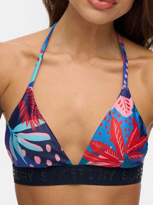 Triangle Bikini Top Ovin Logo Triangle Bikini Top Blue
