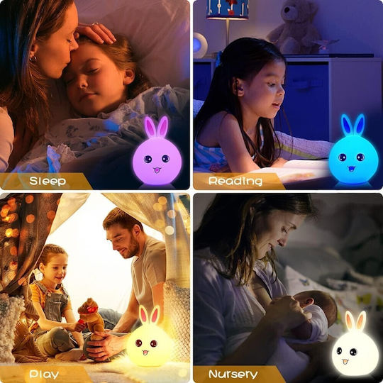 LED Детско Декоративно Осветление Touch с Промяна на Цветовете Розов 16.3x12x10.8εκ.