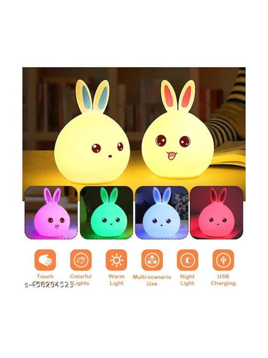 Led Kids Decorative Lamp with Color Changes Pink 16.3x12x10.8εκ.
