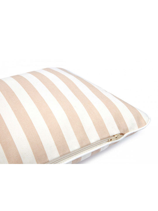 St Germain Jazz Pillow Taupe Stripes Natural 45x30