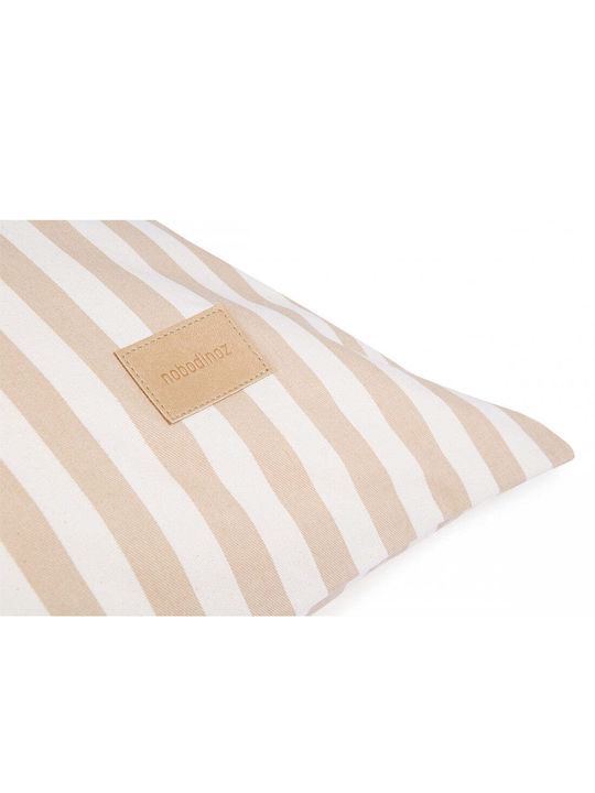 St Germain Jazz Pillow Taupe Stripes Natural 45x30