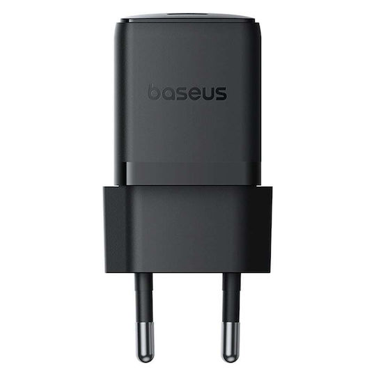 Baseus Charger GaN with USB-C Port and Cable USB-C - USB-C 30W Power Delivery Blacks (Palm)