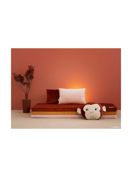 Nobodinoz Sofa Cushion Akamba in Velvet Wild Brown 30x45cm
