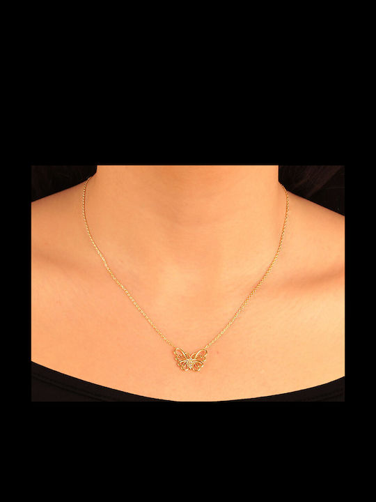 Jeweltude Κολιέ από Επιχρυσωμένο Ασήμι