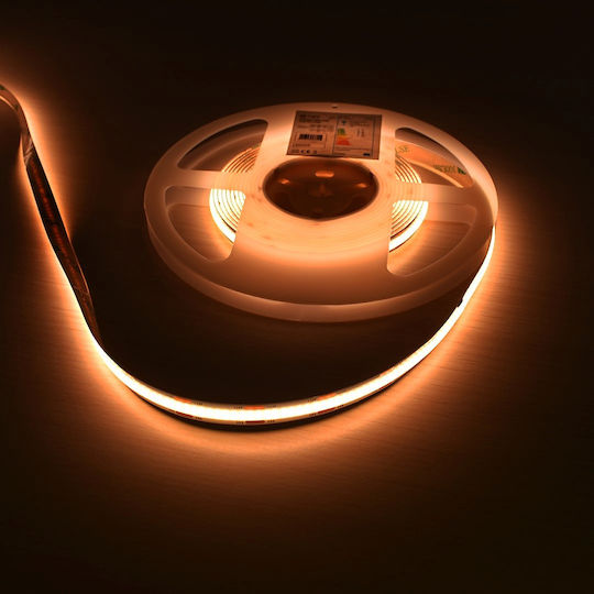 Eko Light Ταινία LED Θερμό Λευκό Φως 5m Τύπου COB