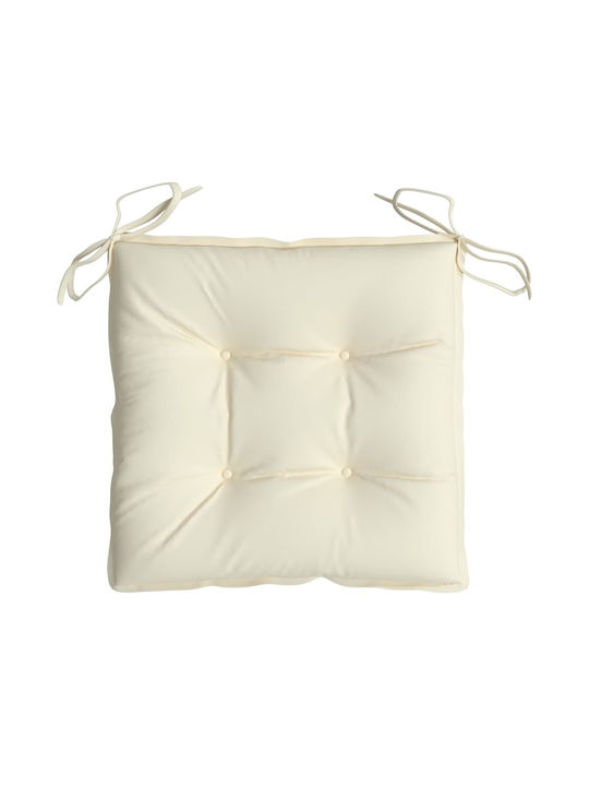 vidaXL Waterproof Garden Chair Cushion White 2 pcs 50x50 cm
