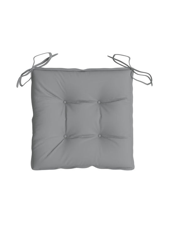 vidaXL Waterproof Garden Chair Cushion Gray 4 Pieces 40x40cm