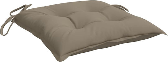 vidaXL Waterproof Garden Chair Cushion Taupe 4 Pieces 40x40cm