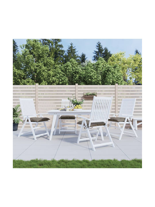 vidaXL Waterproof Garden Chair Cushion Taupe 4 Pieces 40x40cm