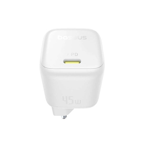 Baseus Φορτιστής Χωρίς Καλώδιο GaN με Θύρα USB-C 45W Power Delivery / Quick Charge 3.0 / SuperCharge Λευκός (PicoGo)
