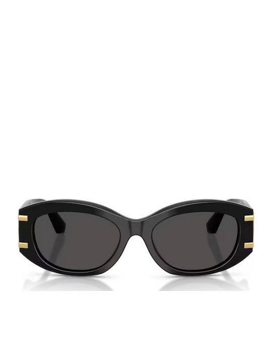 Dolce & Gabbana Women's Sunglasses with Black Tartaruga Horn-Rimmed Frame and Grey Lens DG4502 501/87