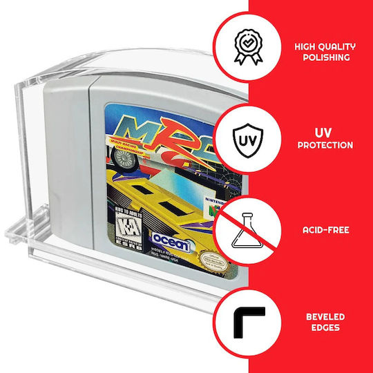 Evoretro Премиум Акрилен Калъф N64 Касета Пакет 2