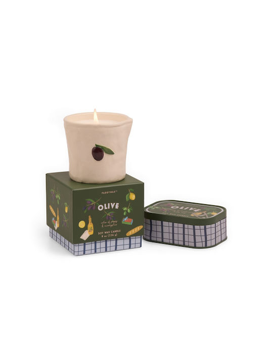 Fig & Olive Vegetable Wax 226g Ceramic Jar Bistro Olive Paddywax