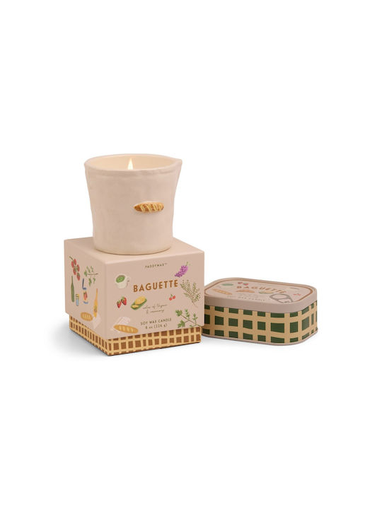 Rosemary Thyme Vegetable Candle 226g Ceramic Jar Bistro French Baguette Paddywax