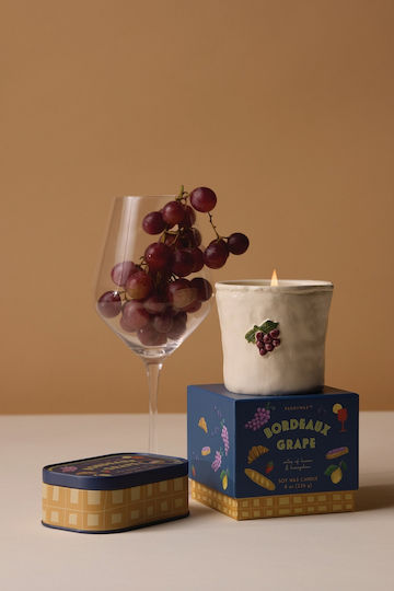 Bordeaux-Trauben Pflanzenbasierte Kerze 226g Keramikgefäß Bistro Trauben Paddywax