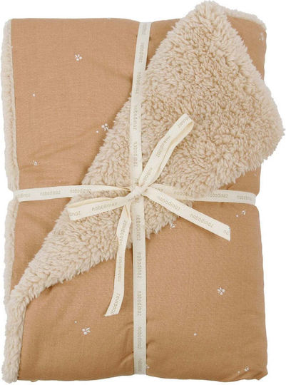 Nobodinoz Baby Blanket Cot Stories Blush Little Cherries Beige 100x140cm