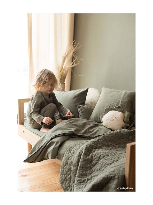Nobodinoz Blanket Cot Wabi Sabi Green 100x135cm