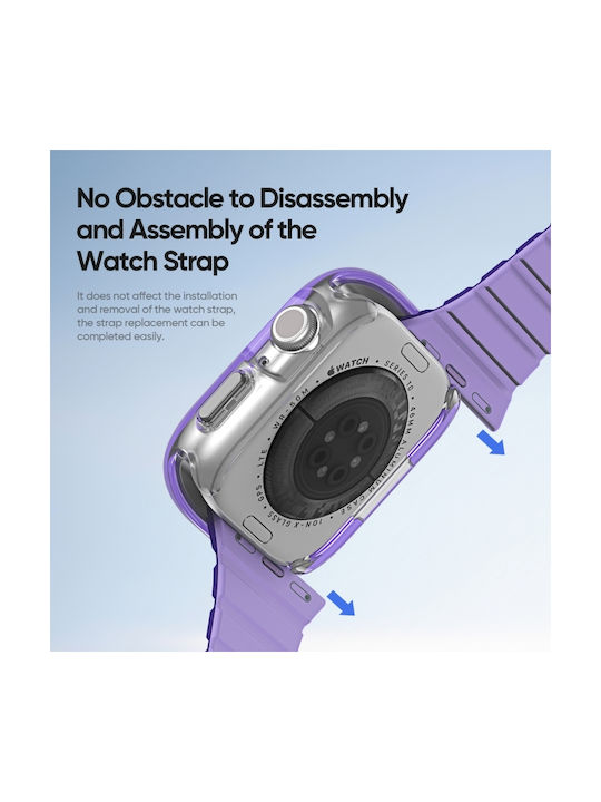 Series Силиконов Калъф в Лилав цвят за Apple Watch Series 10 46mm