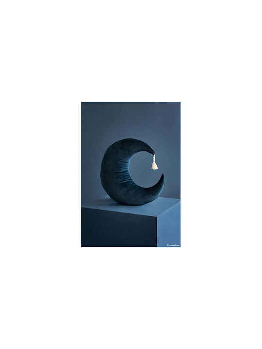 Velvet Moon Pillow Pierrot 36*32cm Night Blue