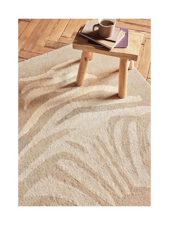 Zebra Kinder Teppich Beige 120x170cm