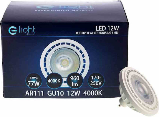 Eko Light LED-Lampe 12W für Fassung GU10 und Form AR111 Naturweiß