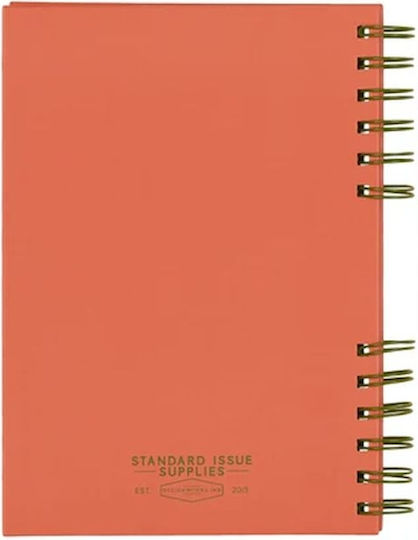 Designworks Notizbuch Spirale Bullet 96 Blätter Geregelt mit Stiftetui Grün