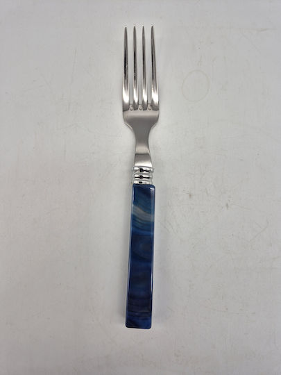 Besteckset Edelstahl Blau Achatgriff