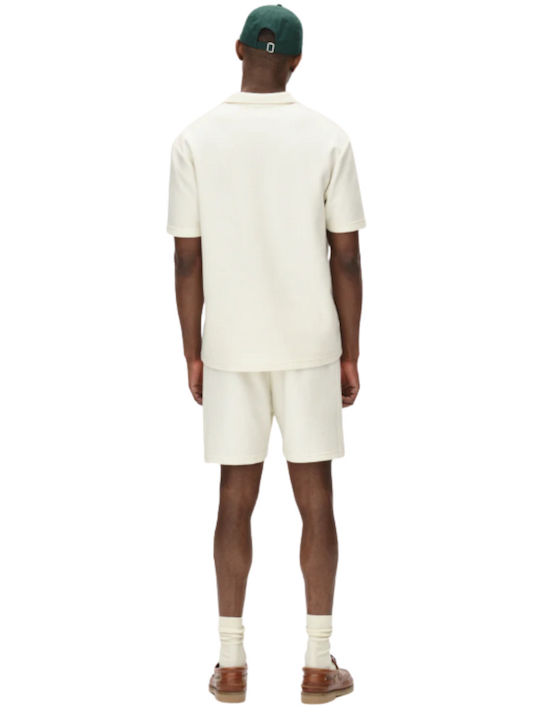Polo Herrenbluse Kurzarm Bone Weiß