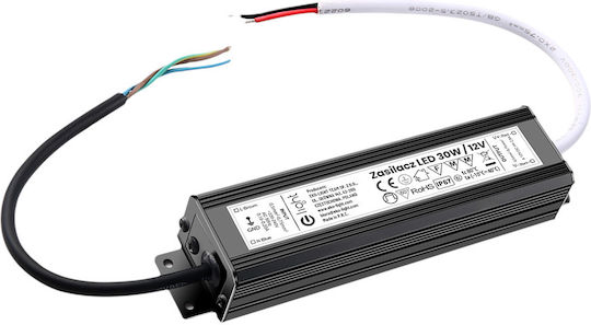 Eko Light Τροφοδοτικό LED Στεγανό IP67 Ισχύος 30W με Τάση Εξόδου 12V