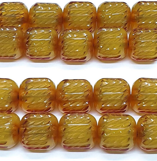 Roloi Komboloi Graven Mastic Worry Beads Yellow 35cm
