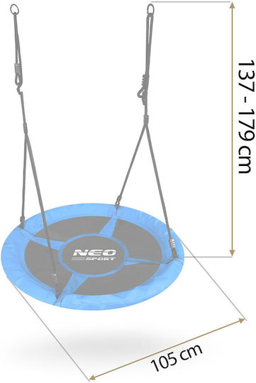 NEO Sport Fabric Hanging Swing Nest 100x100x100cm Gray
