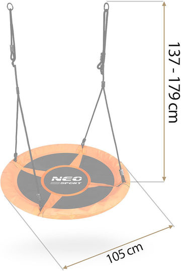 NEO Sport Fabric Hanging Swing Nest 100x100x100cm Gray