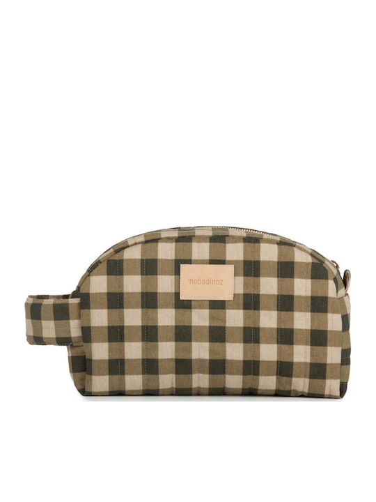 Hyde Park Waterproof Toiletry Bag Green Checks