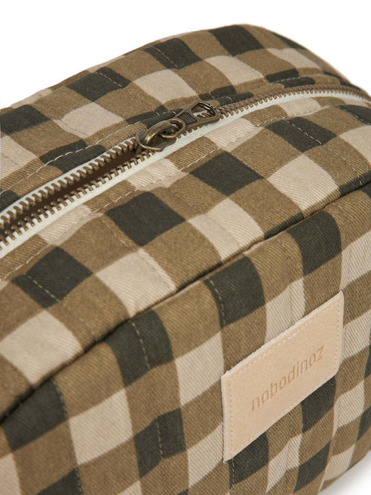 Hyde Park Waterproof Toiletry Bag Green Checks