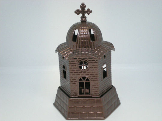 Metal Hexagonal Church Vigil Oil Lamp 1 Piece Antique Gold