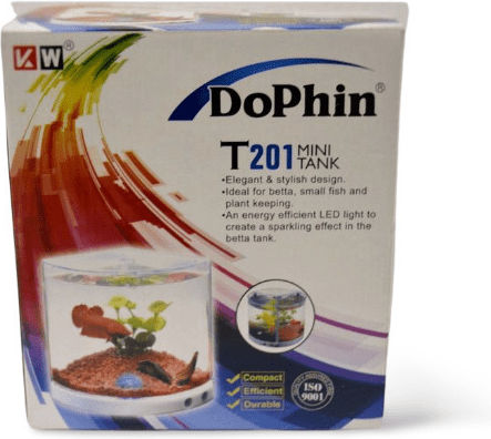 Dophin Ενυδρείο Ψαριών Χωρητικότητας 1lt με Φωτισμό 15x12x17εκ.