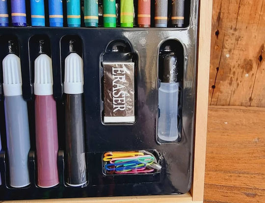 Painting Set in Case Painting Set with Wooden Case 47.8x27.5x4.5cm 179cm 47.8x27.5cm 179pcs