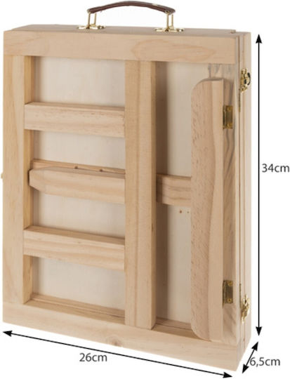 Painting Set in Case Wooden 34x26cm 45pcs