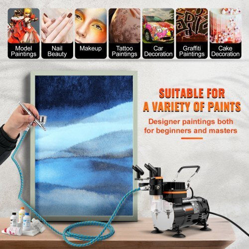 Vevor Airbrush Set Compressor Professional Use Jcbtzogmm9mof3d7ev2