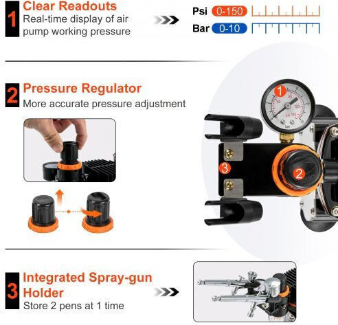 Vevor Airbrush Set Compressor Professional Use Jcbtzogmm9mof3d7ev2