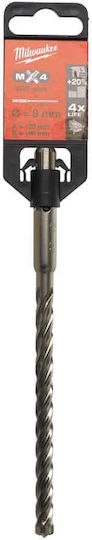 Milwaukee Four-Cut Drill with SDS Plus Shank for Masonry 6x100mm