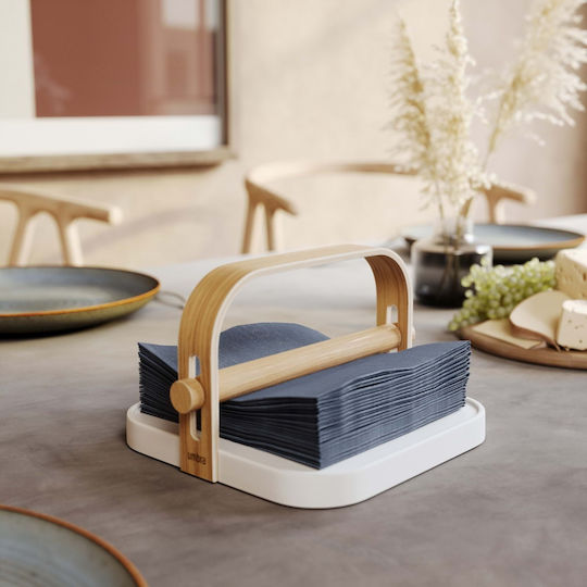 Umbra Wooden Napkin Holder White 23x20x13cm 1022631-668